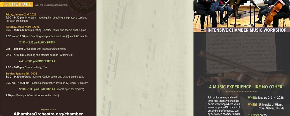 Chamber Music Workshop Brochure