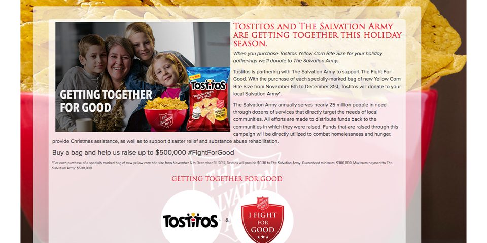 A Salvation Army Donation Page