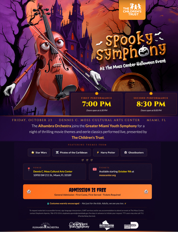 Spooky Symphony Concert Promo
